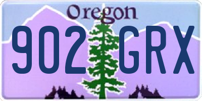 OR license plate 902GRX