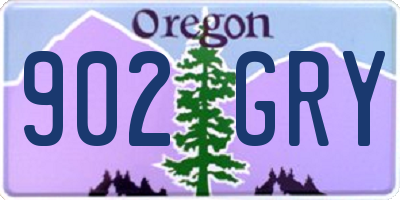 OR license plate 902GRY