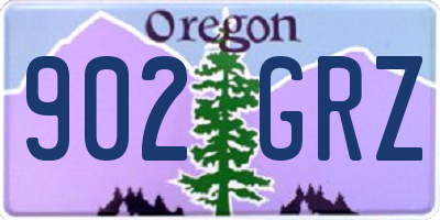 OR license plate 902GRZ