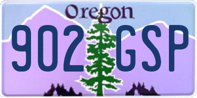 OR license plate 902GSP