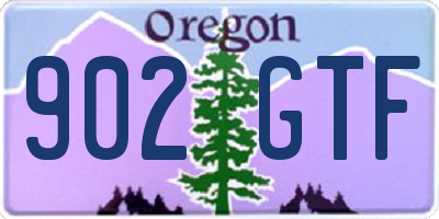 OR license plate 902GTF