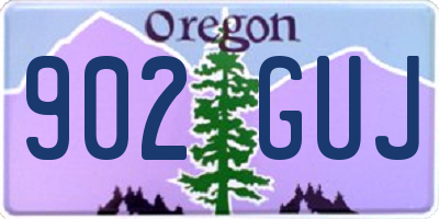 OR license plate 902GUJ