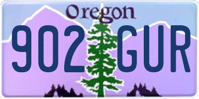 OR license plate 902GUR