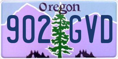 OR license plate 902GVD