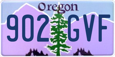 OR license plate 902GVF