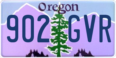 OR license plate 902GVR