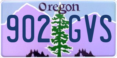 OR license plate 902GVS