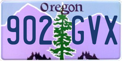 OR license plate 902GVX