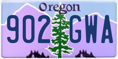 OR license plate 902GWA