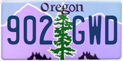 OR license plate 902GWD