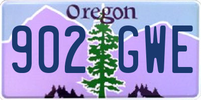 OR license plate 902GWE