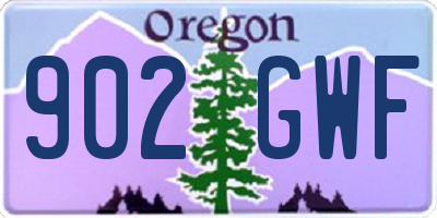 OR license plate 902GWF