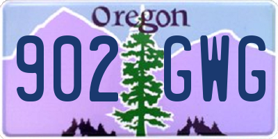 OR license plate 902GWG