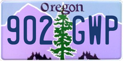 OR license plate 902GWP