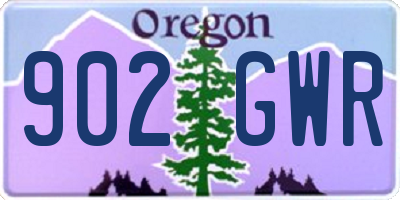 OR license plate 902GWR
