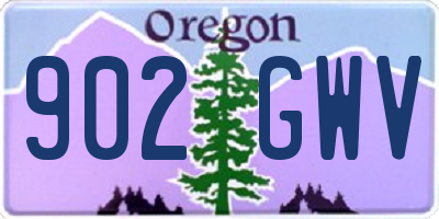 OR license plate 902GWV