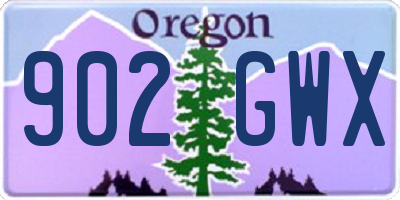 OR license plate 902GWX