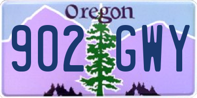 OR license plate 902GWY
