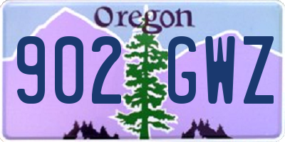 OR license plate 902GWZ