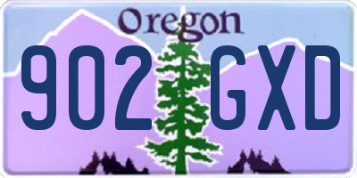 OR license plate 902GXD