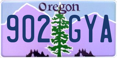 OR license plate 902GYA