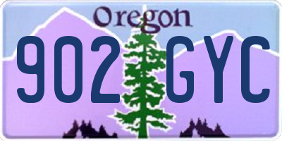 OR license plate 902GYC