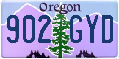 OR license plate 902GYD