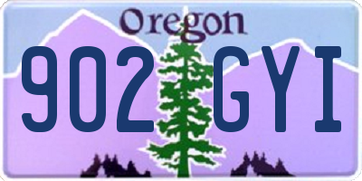 OR license plate 902GYI
