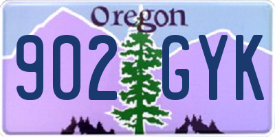 OR license plate 902GYK