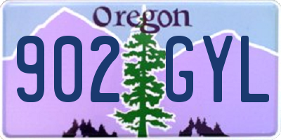 OR license plate 902GYL