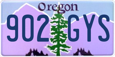 OR license plate 902GYS