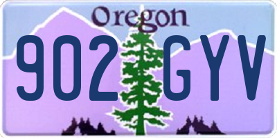 OR license plate 902GYV