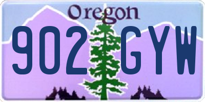 OR license plate 902GYW