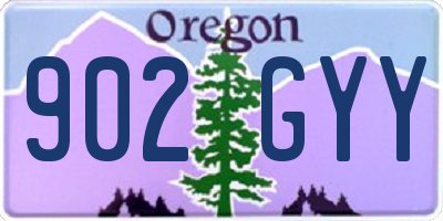 OR license plate 902GYY