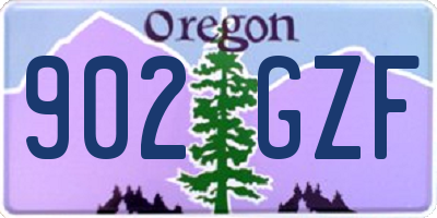 OR license plate 902GZF