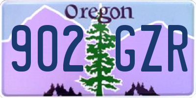 OR license plate 902GZR