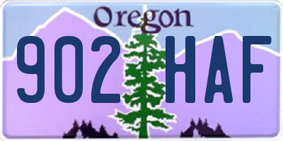 OR license plate 902HAF