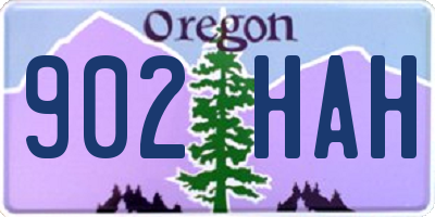 OR license plate 902HAH