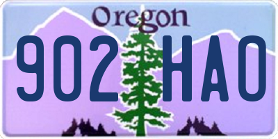 OR license plate 902HAO