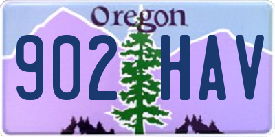 OR license plate 902HAV