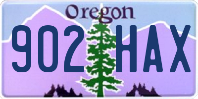 OR license plate 902HAX