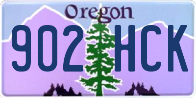 OR license plate 902HCK