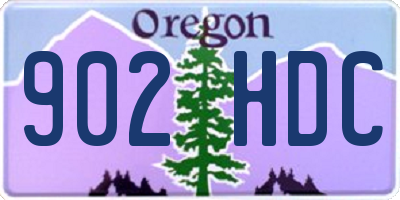 OR license plate 902HDC