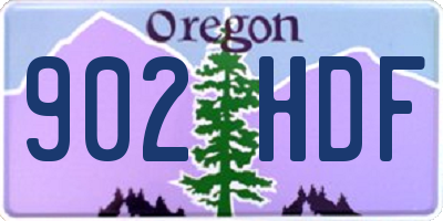 OR license plate 902HDF