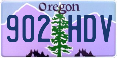 OR license plate 902HDV