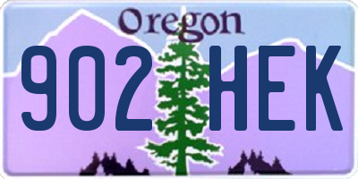 OR license plate 902HEK