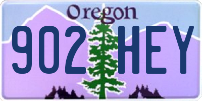 OR license plate 902HEY