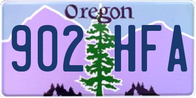 OR license plate 902HFA