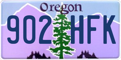 OR license plate 902HFK