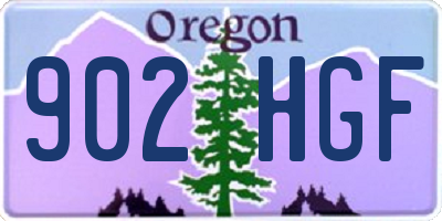OR license plate 902HGF